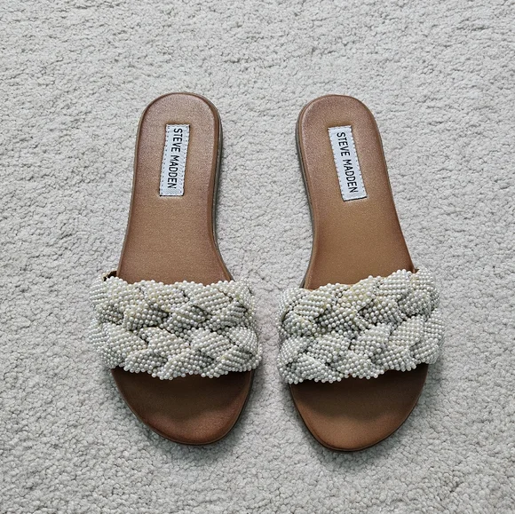 Steve Madden Shoes Steve Madden Phraya White Sandals Poshmark